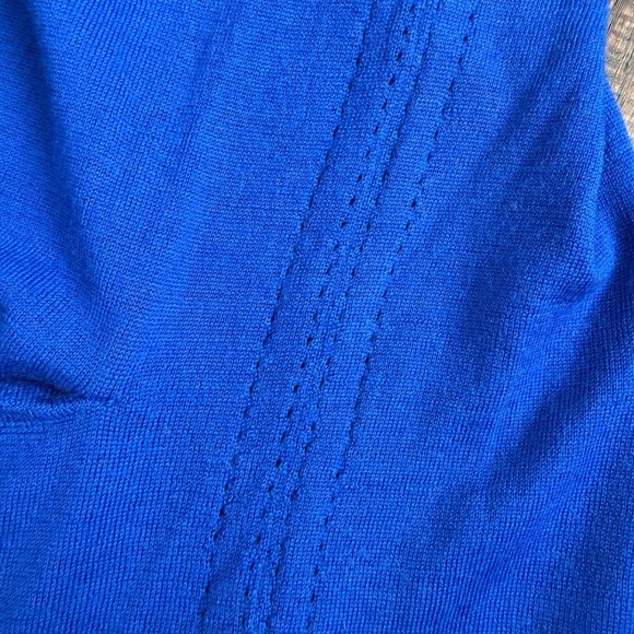 Banana Republic Womens 100% Merino Wool Longline Slouchy Cardigan Royal Blue MED - Picture 9 of 13